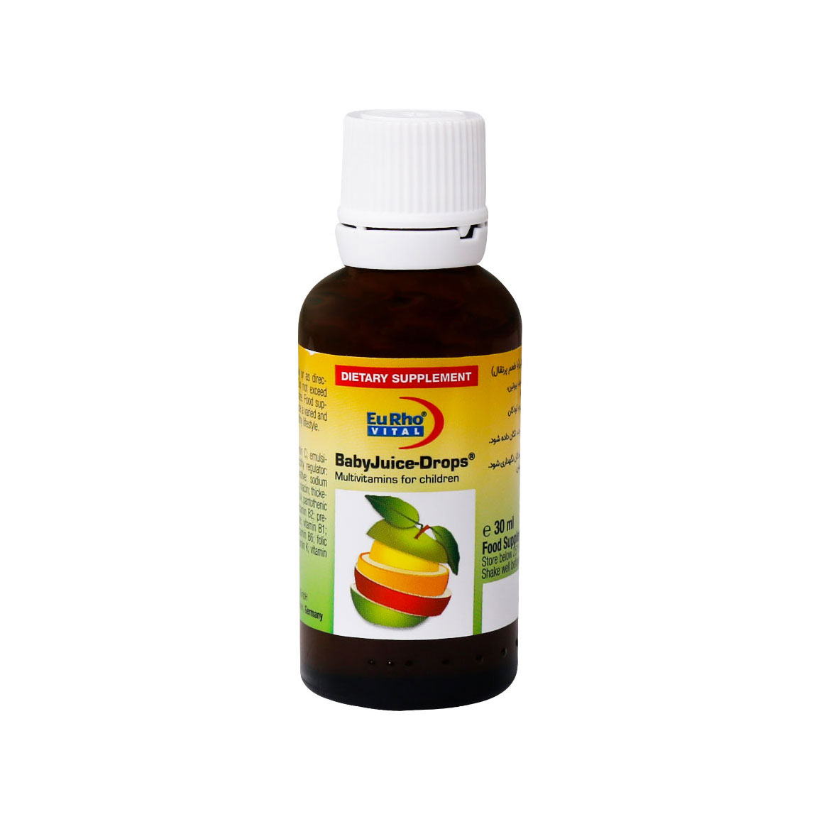 قطره نیو بیبی جویس حجم 30 میلی لیتر EuRho Vital New Baby Juice Drops 30 ml