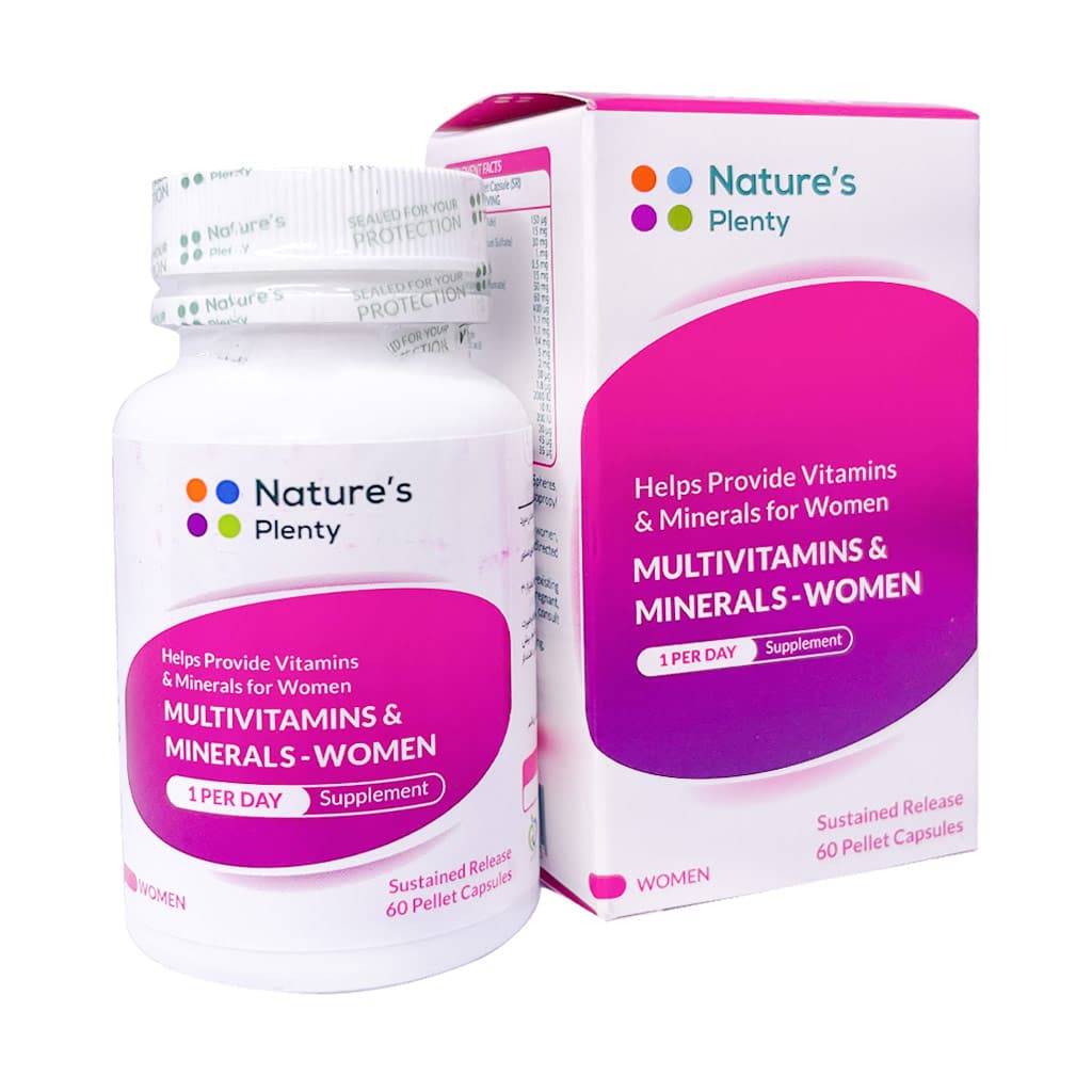 نیچرز پلنتی مولتی ویتامین و مینرال بانوان 30 عددی slow-release-capsule-multivitamins-and-minerals-for-women-29972