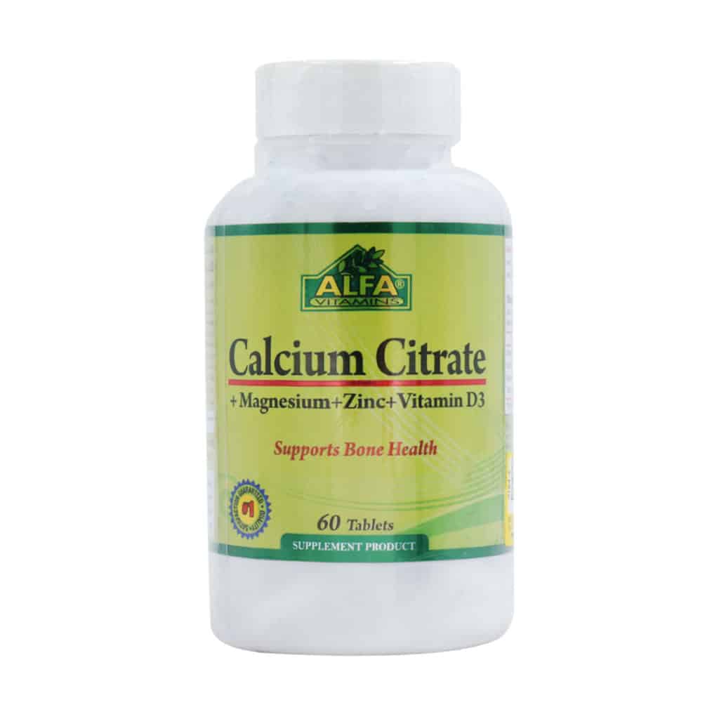 آلفا ویتامینز لابراتوریز60قرص Alfa vitamins calcium citrate 60 capsules