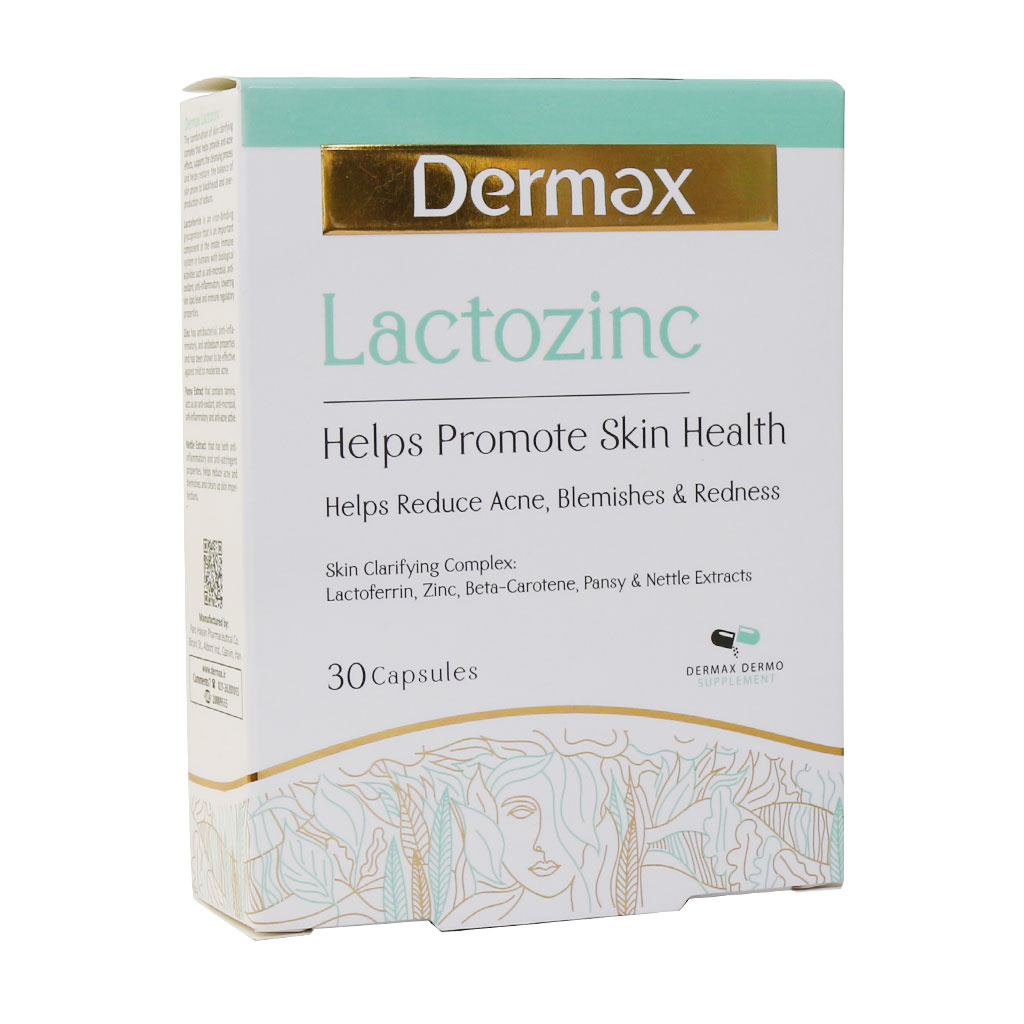 کپسول لاکتوزینک بسته 30 عددی Dermax Lactozinc 30 Caps