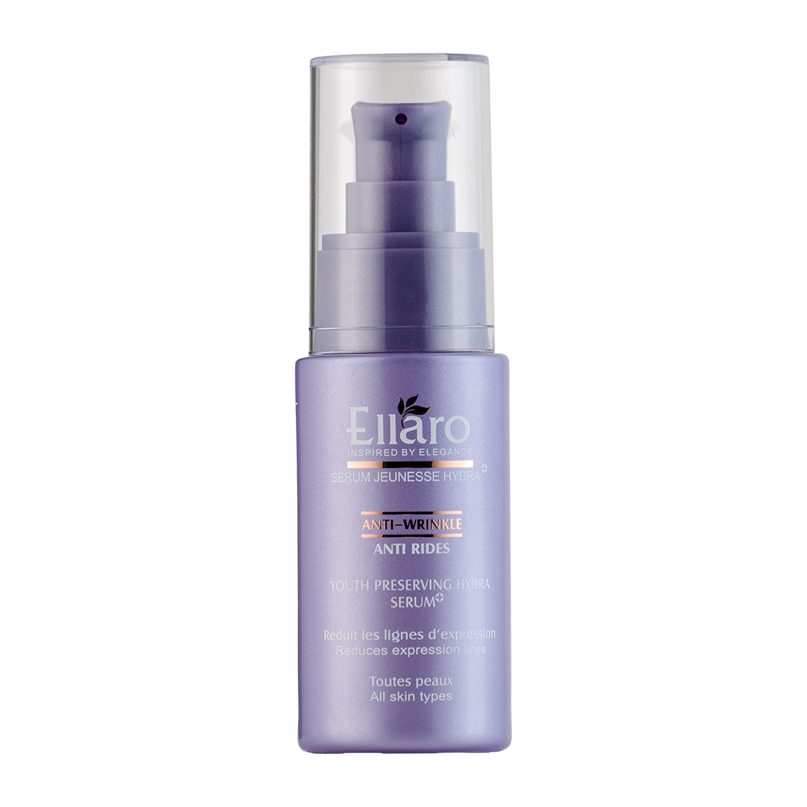 سرم ضد چروک Youth Preserving Hydra Serum Plus مناسب انواع پوست حجم 30میل Ellaro Youth Preserving Hydra Serum Plus For All Skin Types 30