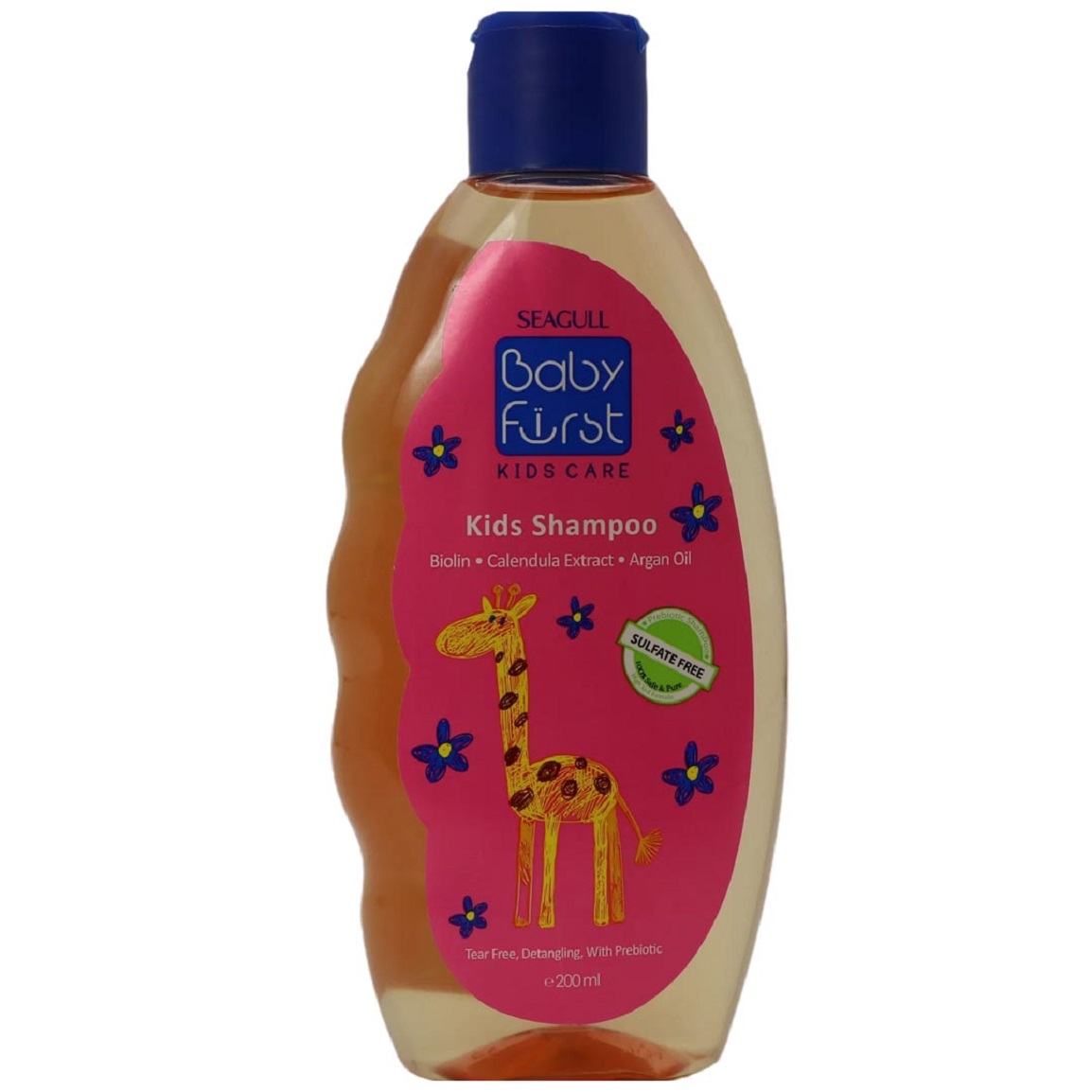 شامپو بچه مدل بیبی فرست حاوی بیولین حجم 200 میلی لیتر Seagull Baby First Kids Shampoo Biolin 200 ml
