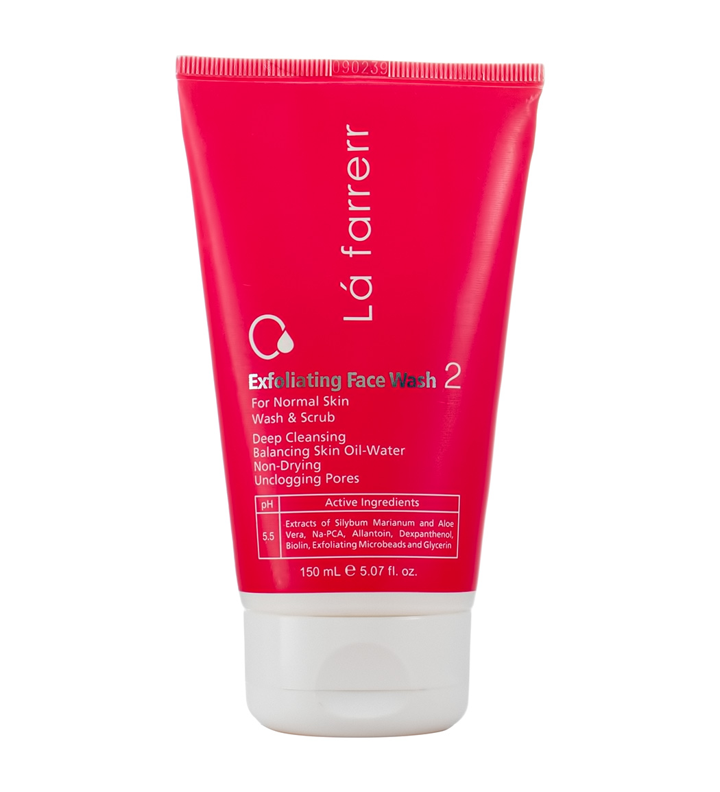 ژل شستشوی لایه بردار صورت پوست معمولی Lafarrerr Exfoliating Face Wash For Normal Skin