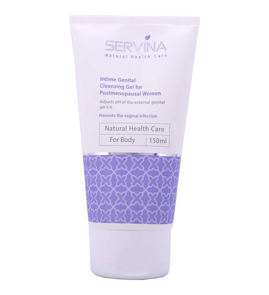 ژل بهداشتی بانوان یائسه PH 5.5 Servina Intime Genital Cleansing Gel For Postmenopausal Women 150ml