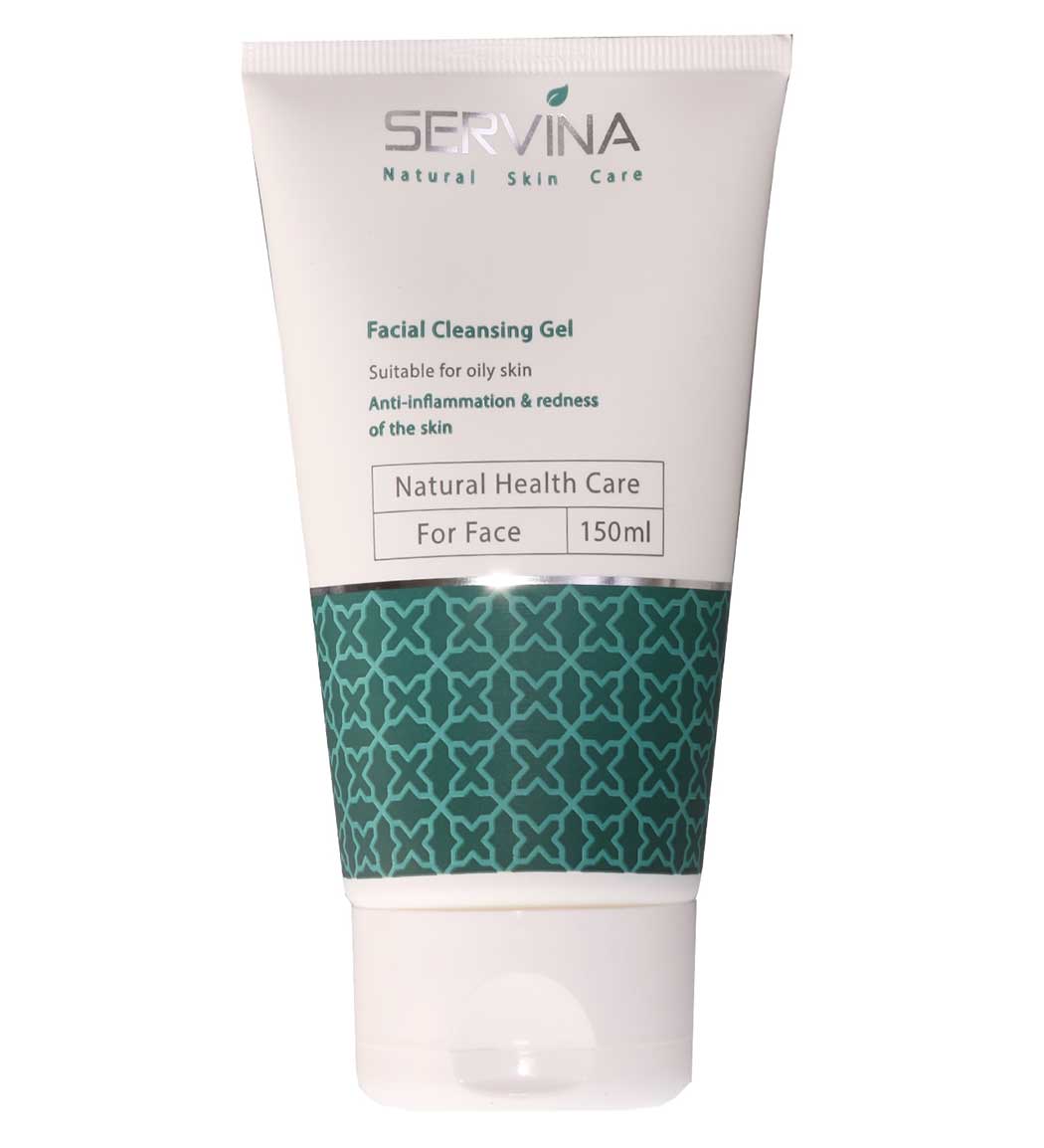 ژل شستشوی صورت مخصوص پوست چرب و مختلط Servina Facial Cleansing Gel For Oily Skin 150ml