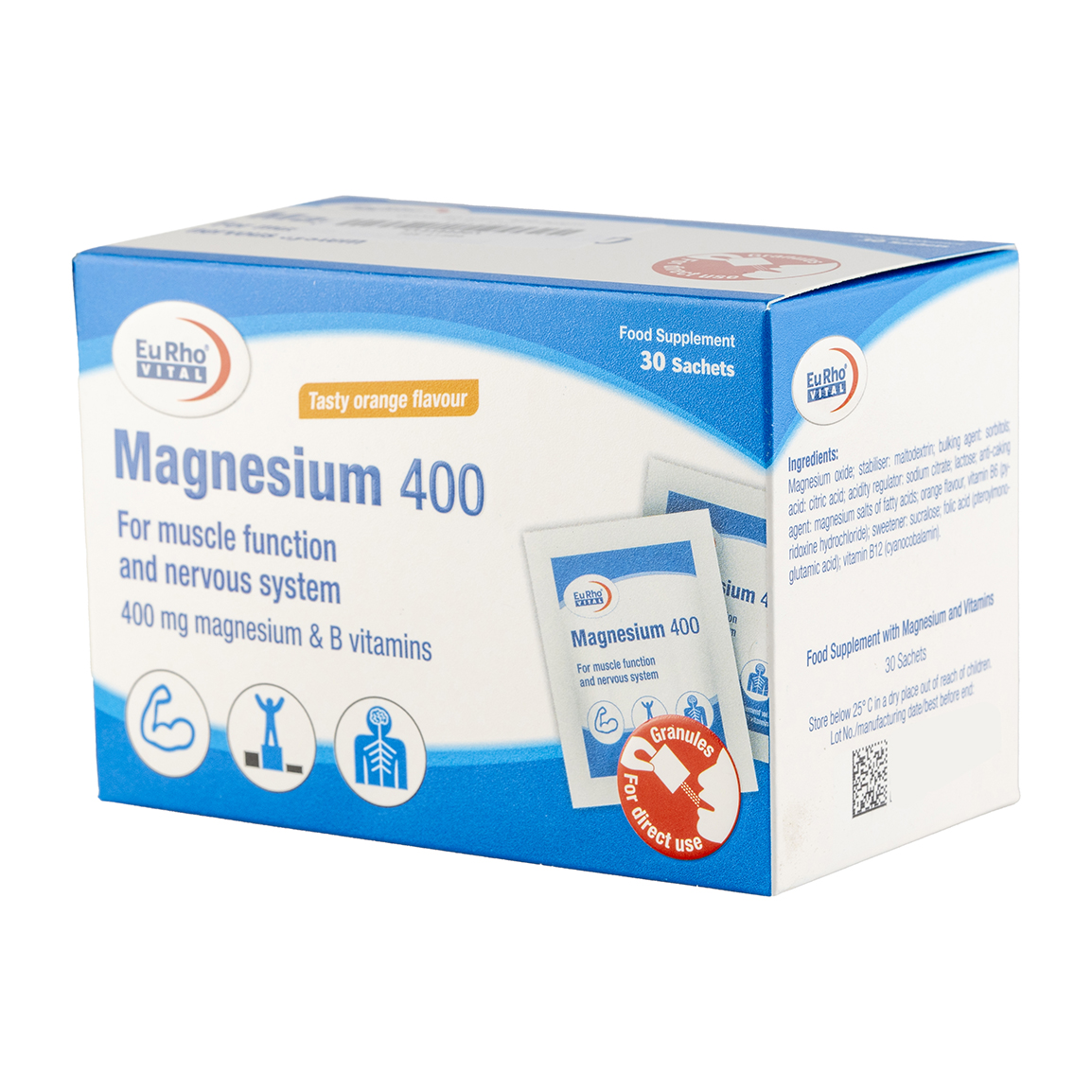 منیزیم 400 ساشه 30 عددی Eurho Vital 400 Magnesium 30 Sachets
