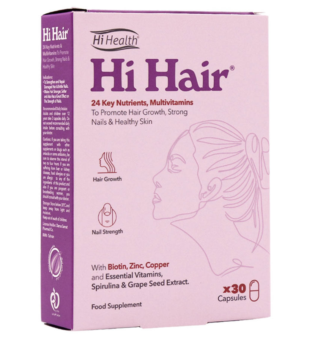 کپسول های هیر  بسته 30 عددی Hi Health Hi Hair 30 Capsules