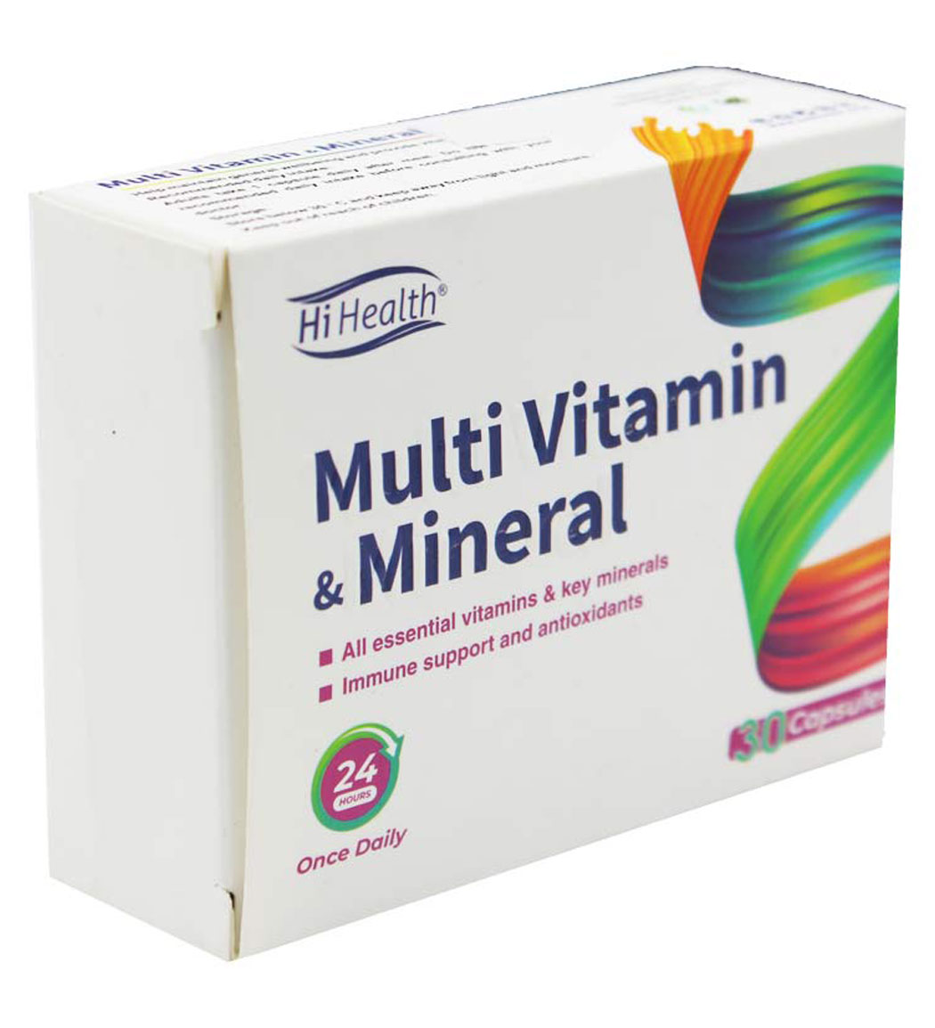 کپسول مولتی ویتامین مینرال بسته 30 عددی Hi Health Multi Vitamin Mineral 30 Caps