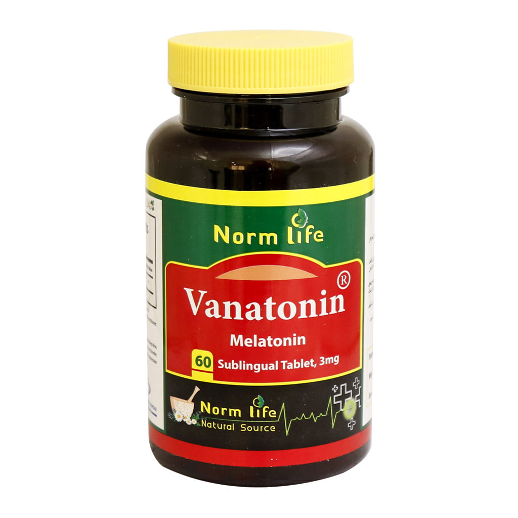 قرص زیر زبانی ملاتونین 3  بسته 60 عددی Norm Life Vanatonin Melatonin 3mg 60 Tablets