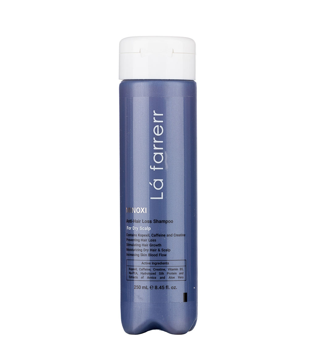 شامپو ضد ریزش ماینوکسی برای موهای خشک 250 میل Lafarrerr Minoxi Anti Hair Loss Shampoo for Dry Hair