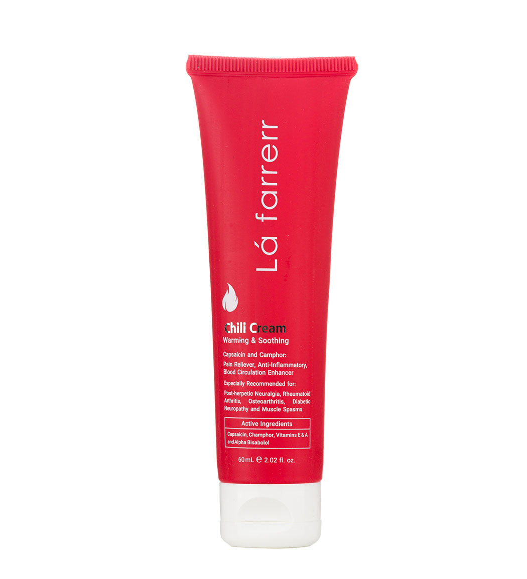 کرم گرم کننده و تسکین دهنده درد مدل Chili حجم 60میل Lafarrerr Warming And Soothing Chili Cream