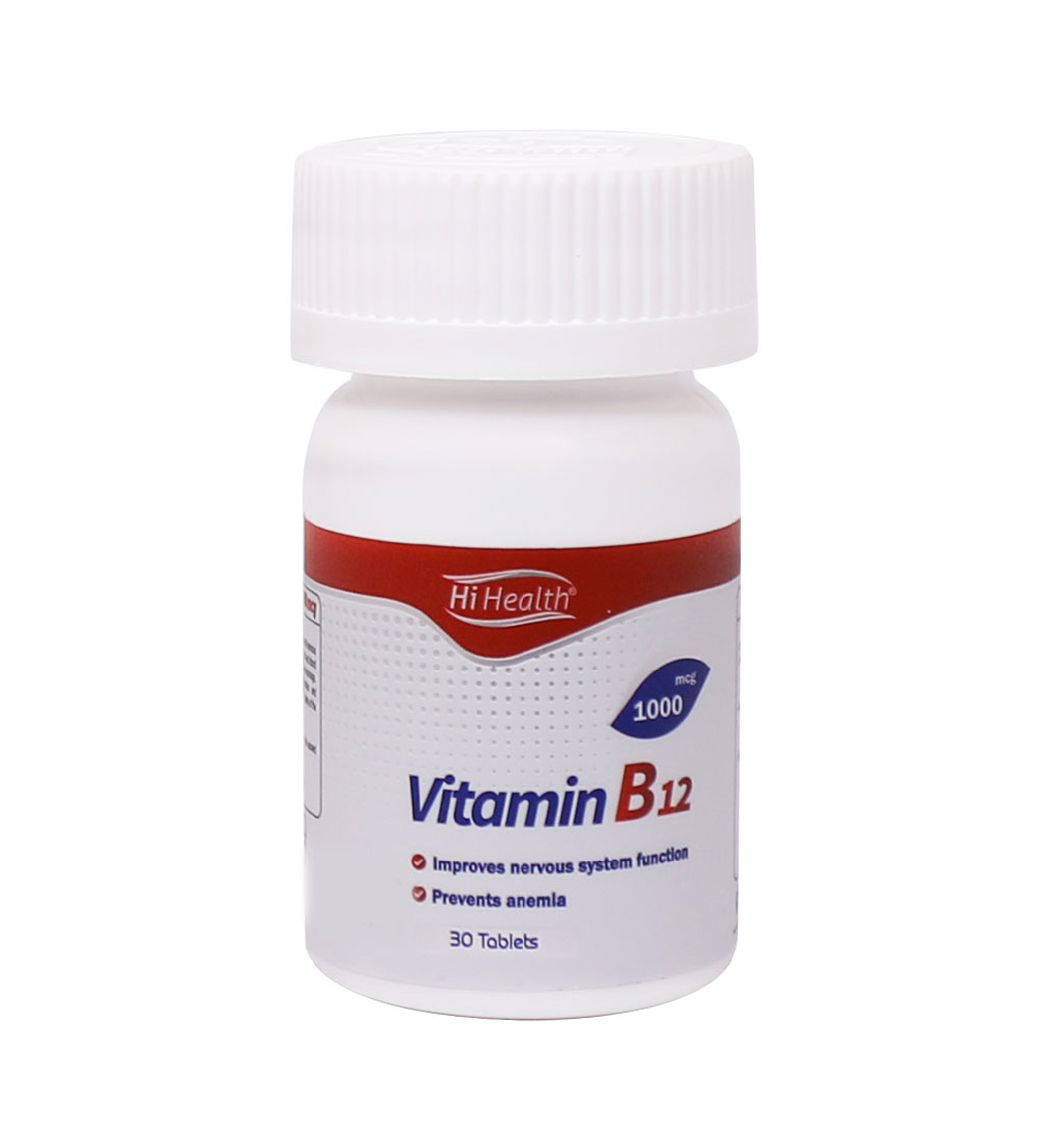 قرص ویتامین B12 1000 بسته 30 عددی Hi Health Vitamin B12 1000 Mcg 30 Tablets